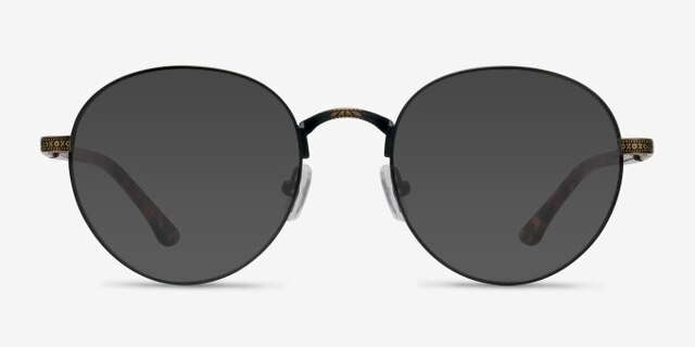 Fitzgerald Matte Black And Tortoise MétalMontures de lunettes de vue d'EyeBuyDirect, Avec des Verres Teintés