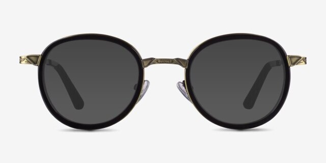 Bourgeois Black MetalEyeglass Frames from EyeBuyDirect, with Tinted Lenses