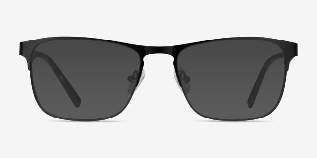 Bethnal Green Noir MétalMontures de lunettes de vue d'EyeBuyDirect, Avec des Verres Teintés