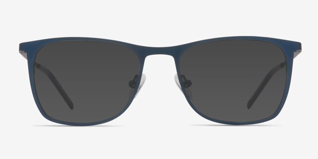 Whisper Matte Navy MetalEyeglass Frames from EyeBuyDirect, with Tinted Lenses