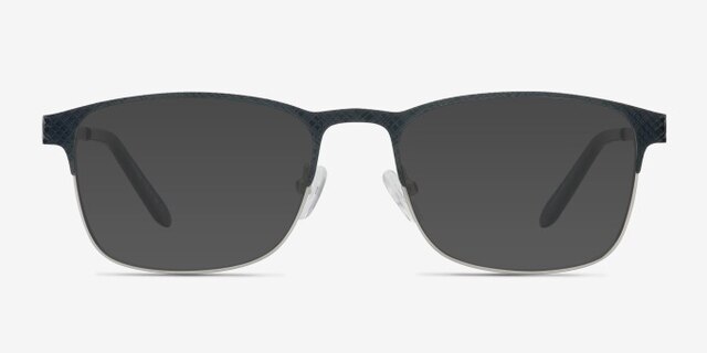 Olympia Black Silver MétalMontures de lunettes de vue d'EyeBuyDirect, Avec des Verres Teintés