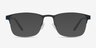 Olympia Black Silver MétalMontures de lunettes de vue d'EyeBuyDirect, Avec des Verres Teintés