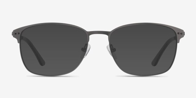 Arcadian Gunmetal MétalMontures de lunettes de vue d'EyeBuyDirect, Avec des Verres Teintés
