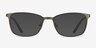 Lines Gunmetal MetalEyeglass Frames from EyeBuyDirect, with Tinted Lenses