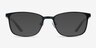 Lines Black MetalEyeglass Frames from EyeBuyDirect, with Tinted Lenses