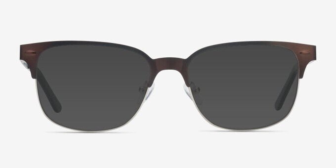 Baker Street Square Black Silver Full Rim Eyeglasses