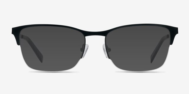 Time Black MetalEyeglass Frames from EyeBuyDirect, with Tinted Lenses