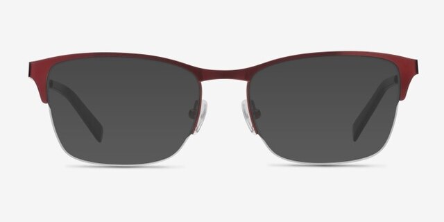 Time Red MetalEyeglass Frames from EyeBuyDirect, with Tinted Lenses