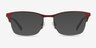 Time Red MetalEyeglass Frames from EyeBuyDirect, with Tinted Lenses