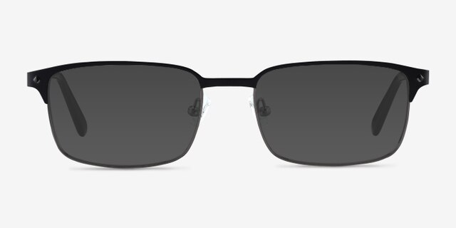 Normandy Black MetalEyeglass Frames from EyeBuyDirect, with Tinted Lenses