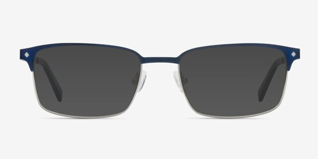 Normandy Navy MetalEyeglass Frames from EyeBuyDirect, with Tinted Lenses