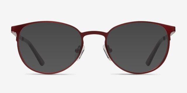 Joan Red MetalEyeglass Frames from EyeBuyDirect, with Tinted Lenses