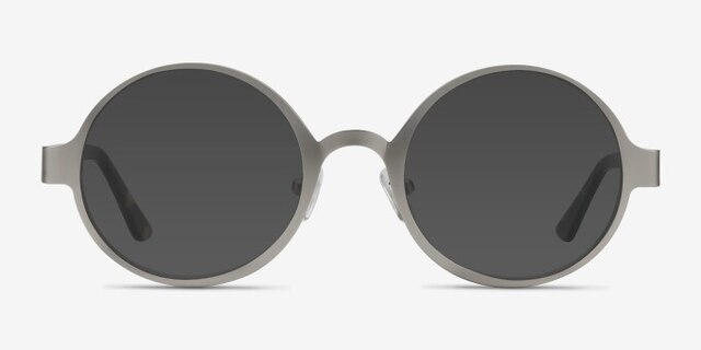 Afternoon Silver MetalEyeglass Frames from EyeBuyDirect, with Tinted Lenses