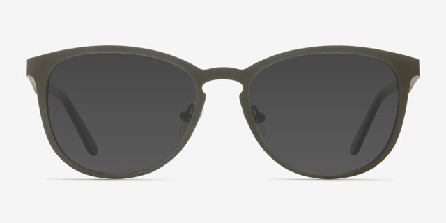 Neta Matte Brown MetalEyeglass Frames from EyeBuyDirect, with Tinted Lenses