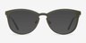 Neta Matte Brown MetalEyeglass Frames from EyeBuyDirect, with Tinted Lenses