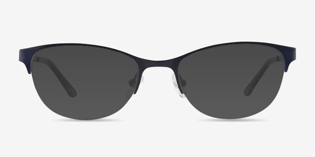 Melody Bleu marine MétalMontures de lunettes de vue d'EyeBuyDirect, Avec des Verres Teintés