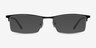 Vega Black MetalEyeglass Frames from EyeBuyDirect, with Tinted Lenses