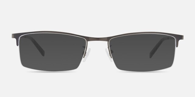 Vega Gunmetal MétalMontures de lunettes de vue d'EyeBuyDirect, Avec des Verres Teintés
