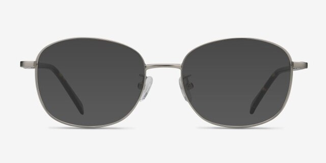 Behold Silver MetalEyeglass Frames from EyeBuyDirect, with Tinted Lenses