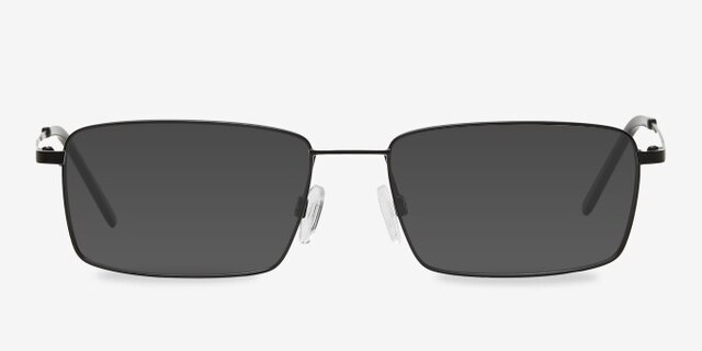 Falcon Black MetalEyeglass Frames from EyeBuyDirect, with Tinted Lenses