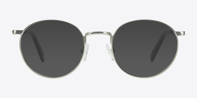 Circus Silver MetalEyeglass Frames from EyeBuyDirect, with Tinted Lenses
