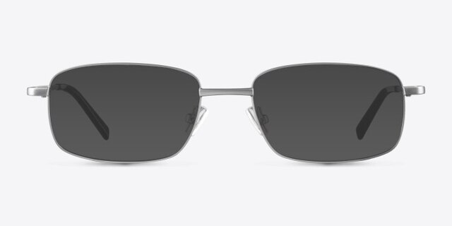 Bryce Silver MetalEyeglass Frames from EyeBuyDirect, with Tinted Lenses