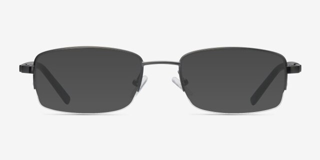 Hiro Gunmetal MétalMontures de lunettes de vue d'EyeBuyDirect, Avec des Verres Teintés
