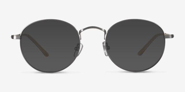 Cupertino Silver MetalEyeglass Frames from EyeBuyDirect, with Tinted Lenses