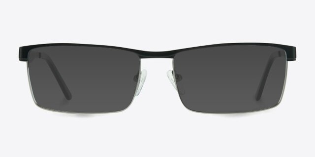 Houdini Black MetalEyeglass Frames from EyeBuyDirect, with Tinted Lenses