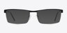 Houdini Black MetalEyeglass Frames from EyeBuyDirect, with Tinted Lenses
