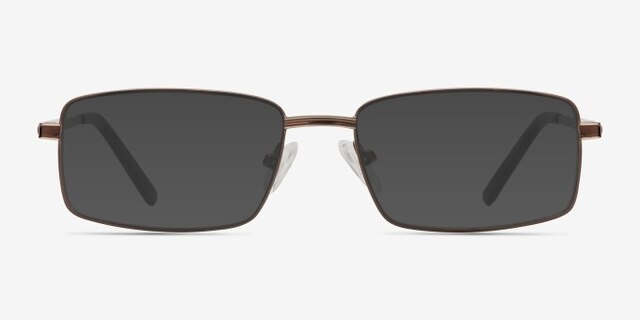 Parcel Brown MetalEyeglass Frames from EyeBuyDirect, with Tinted Lenses