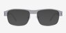 Wallace Matte Gray MetalEyeglass Frames from EyeBuyDirect, with Tinted Lenses