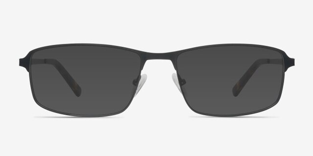 Capacious Noir MétalMontures de lunettes de vue d'EyeBuyDirect, Avec des Verres Teintés