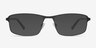 Capacious Noir MétalMontures de lunettes de vue d'EyeBuyDirect, Avec des Verres Teintés