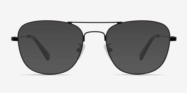 Courser Black MetalEyeglass Frames from EyeBuyDirect, with Tinted Lenses