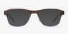 Python Matte Brown MetalEyeglass Frames from EyeBuyDirect, with Tinted Lenses