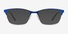 Cascade Bleu MétalMontures de lunettes de vue d'EyeBuyDirect, Avec des Verres Teintés