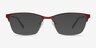 Cascade Red MetalEyeglass Frames from EyeBuyDirect, with Tinted Lenses