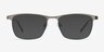 Pinion Gunmetal MetalEyeglass Frames from EyeBuyDirect, with Tinted Lenses