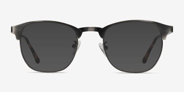 Ferrous Gunmetal MétalMontures de lunettes de vue d'EyeBuyDirect, Avec des Verres Teintés