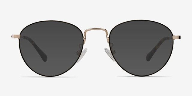 Taipei Black MetalEyeglass Frames from EyeBuyDirect, with Tinted Lenses