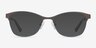 Sabrina Brown Blue MetalEyeglass Frames from EyeBuyDirect, with Tinted Lenses