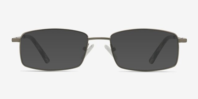 Tab Gunmetal MetalEyeglass Frames from EyeBuyDirect, with Tinted Lenses