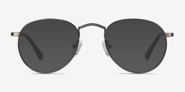 Pensive Gunmetal MetalEyeglass Frames from EyeBuyDirect, with Tinted Lenses