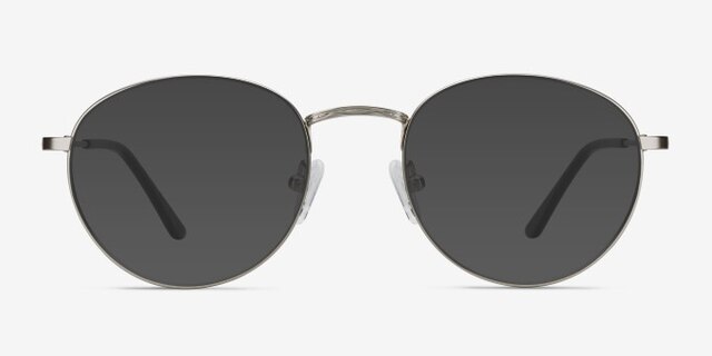 Epilogue Silver MetalEyeglass Frames from EyeBuyDirect, with Tinted Lenses