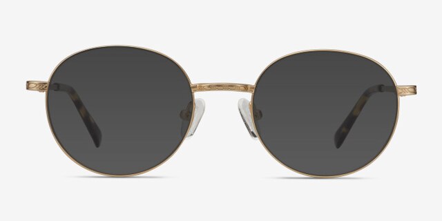 Ledger Golden MetalEyeglass Frames from EyeBuyDirect, with Tinted Lenses