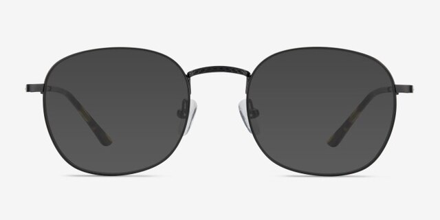 Suspense Noir MétalMontures de lunettes de vue d'EyeBuyDirect, Avec des Verres Teintés