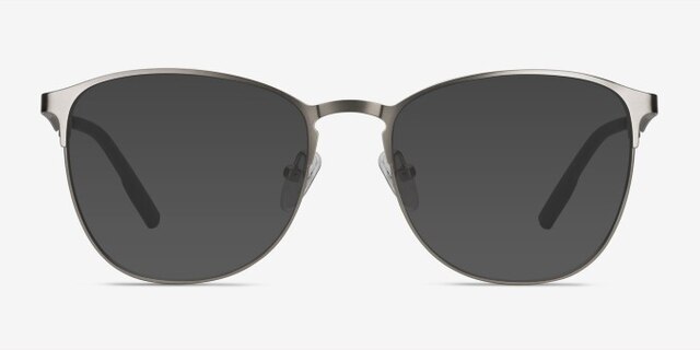 Ember Silver MetalEyeglass Frames from EyeBuyDirect, with Tinted Lenses