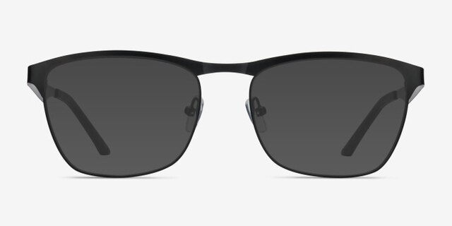 Foundry Black MetalEyeglass Frames from EyeBuyDirect, with Tinted Lenses
