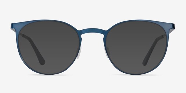 Radius Bleu MétalMontures de lunettes de vue d'EyeBuyDirect, Avec des Verres Teintés